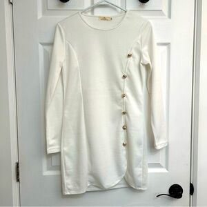 White Long Sleeve Dress